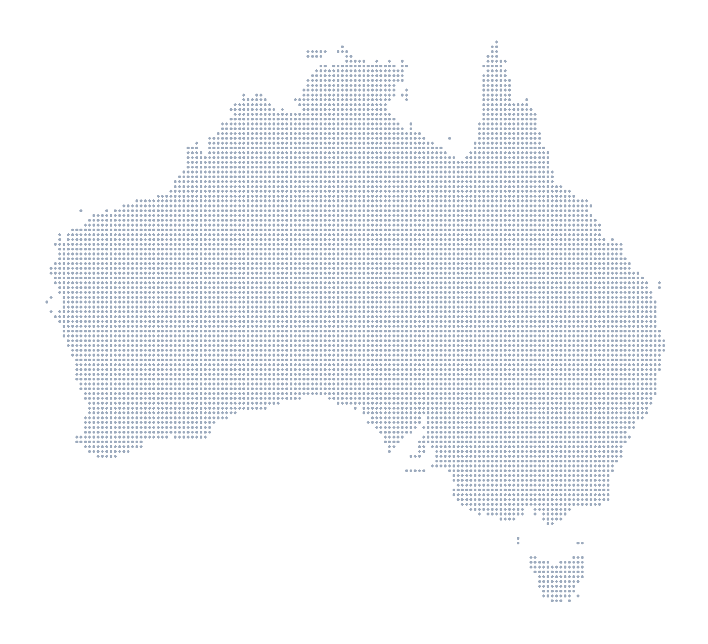 Map of Australia showing Direct Cleaning Solutions locations in Queensland, New South Wales and Victoria